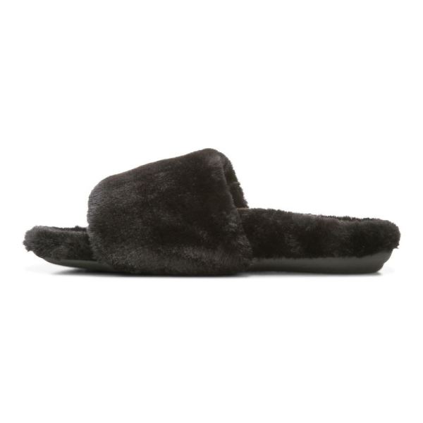 Vionic | Women's Dream Plush Slipper - Black Plush