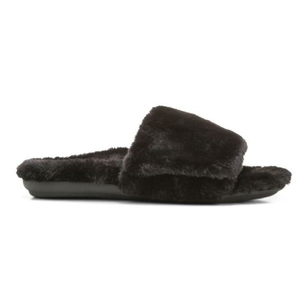 Vionic | Women's Dream Plush Slipper - Black Plush