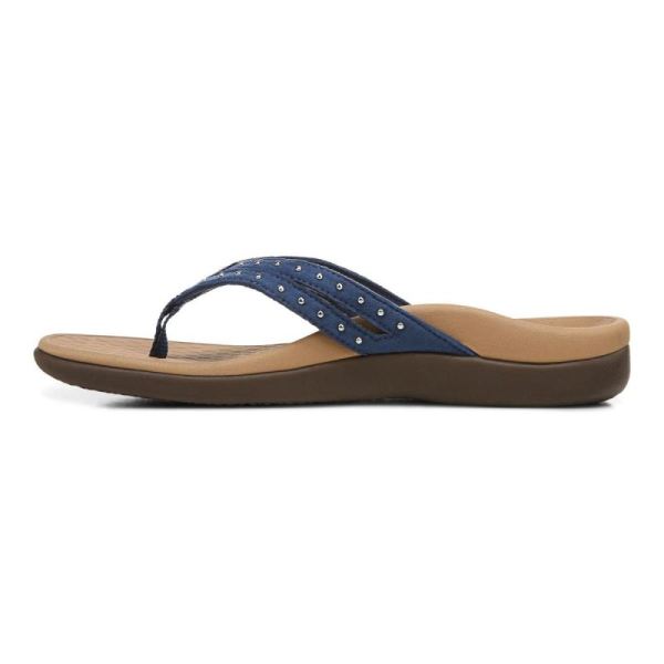 Vionic | Women's Tasha Toe Post Sandal - Dark Blue