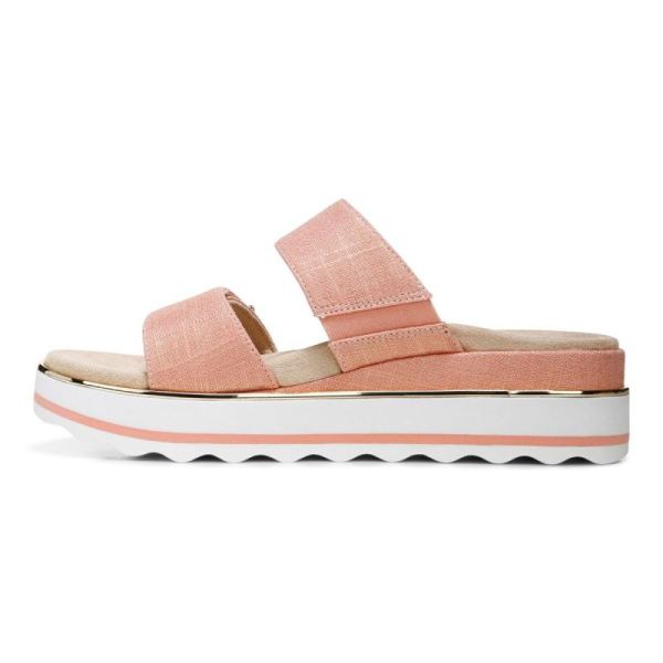 Vionic | Women's Brandie Flatform Sandal - Papaya Linen