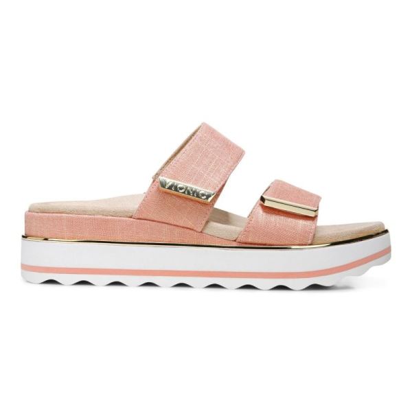 Vionic | Women's Brandie Flatform Sandal - Papaya Linen