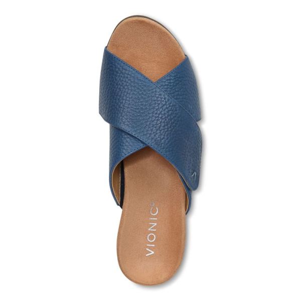 Vionic | Women's Leticia Wedge Sandal - Dark Blue