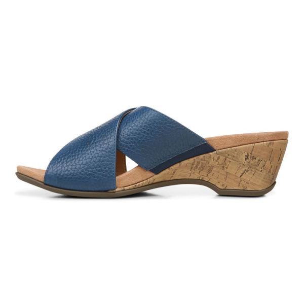 Vionic | Women's Leticia Wedge Sandal - Dark Blue