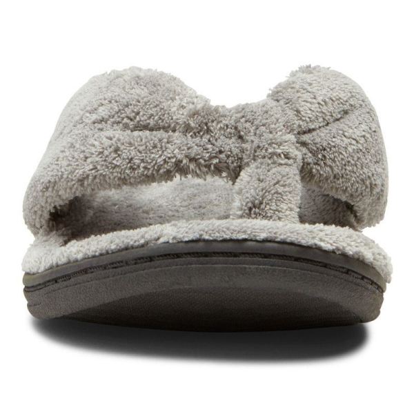 Vionic | Women's Gracie Toe Post Slipper - Light Grey