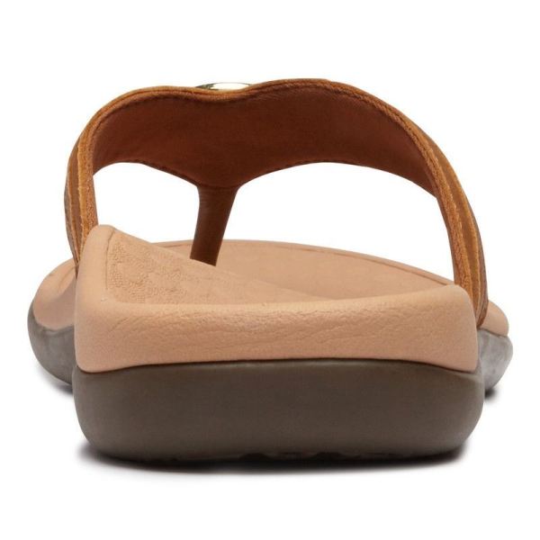 Vionic | Women's Tide Aloe Toe Post Sandal - Mocha Leather