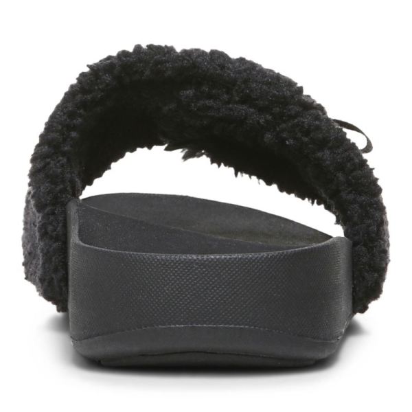 Vionic | Women's Keira Slide Sandal - Black Shearling