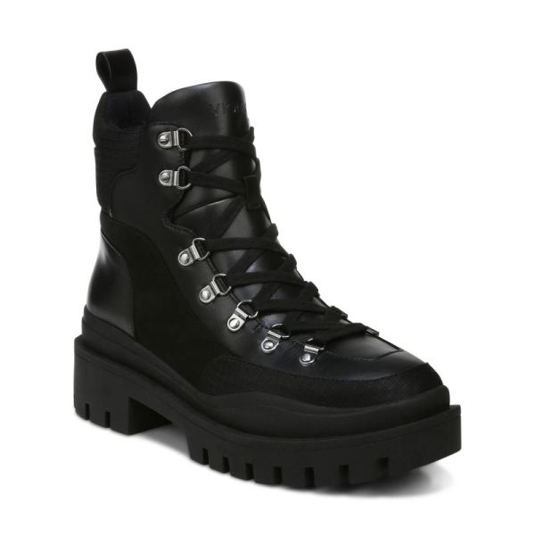 Vionic | Women's Jaxen Boot - Black Leather Textile