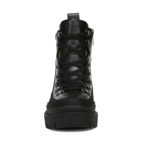 Vionic | Women's Jaxen Boot - Black Leather Textile