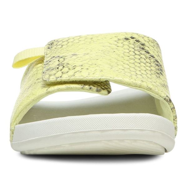 Vionic | Women's Keira Slide Sandal - Citrine Snake