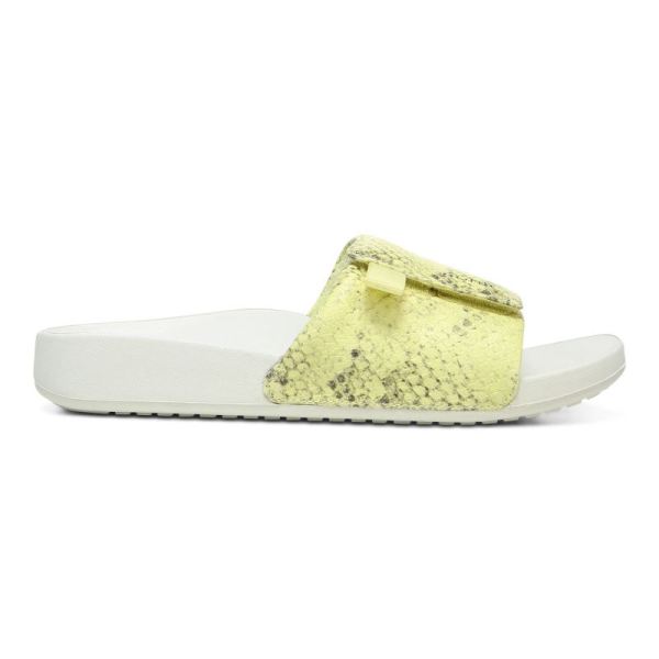 Vionic | Women's Keira Slide Sandal - Citrine Snake