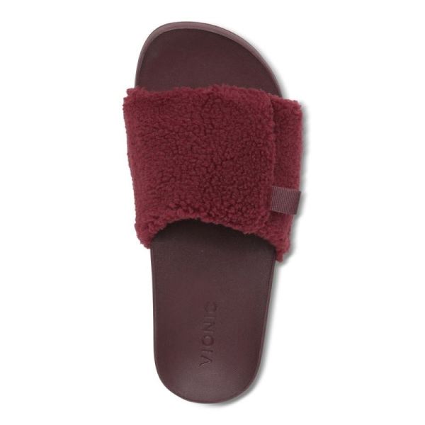 Vionic | Women's Keira Slide Sandal - Port Shearling