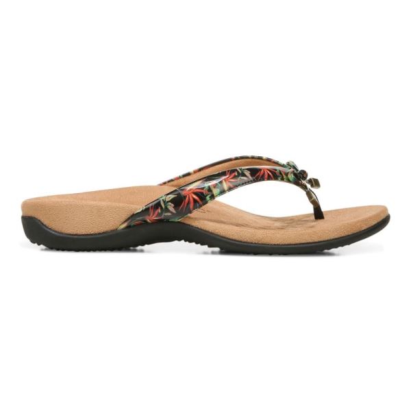 Vionic | Women's Bella Toe Post Sandal - Black Tropical