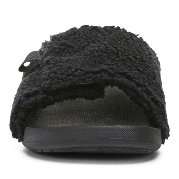 Vionic | Women's Keira Slide Sandal - Black Shearling