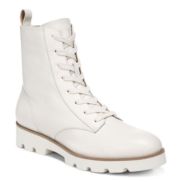 Vionic | Women's Lani Lace-up Boot - Cream Leather