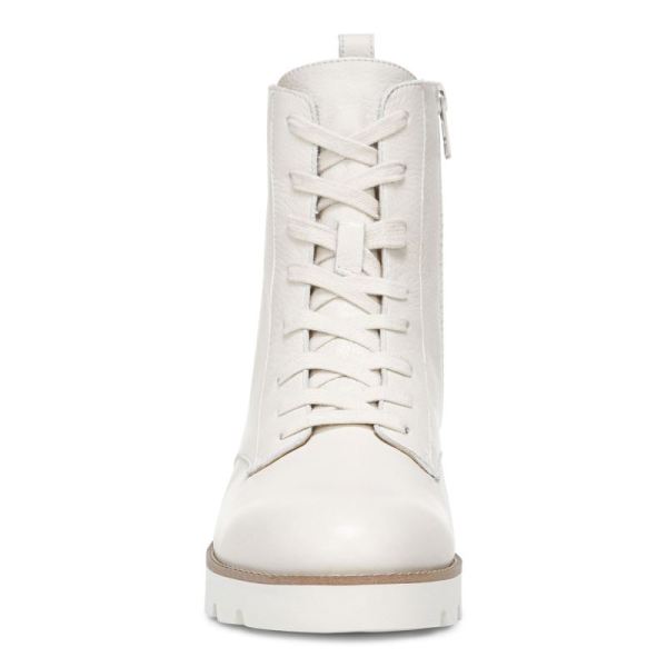 Vionic | Women's Lani Lace-up Boot - Cream Leather