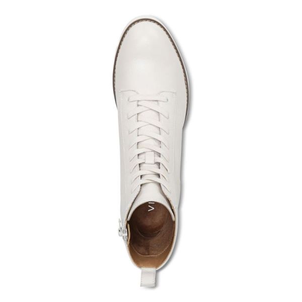 Vionic | Women's Lani Lace-up Boot - Cream Leather