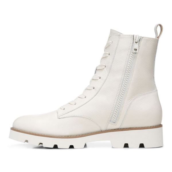 Vionic | Women's Lani Lace-up Boot - Cream Leather