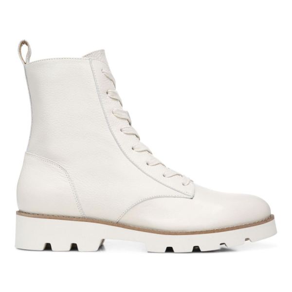 Vionic | Women's Lani Lace-up Boot - Cream Leather