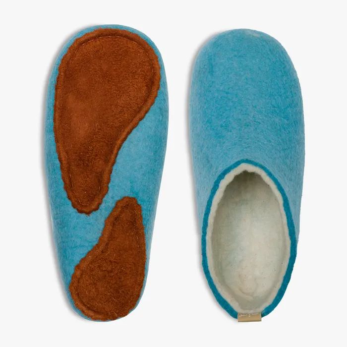 VIVOBAREFOOT | WOMEN'S MIM FELT SLIPPER-AQUA