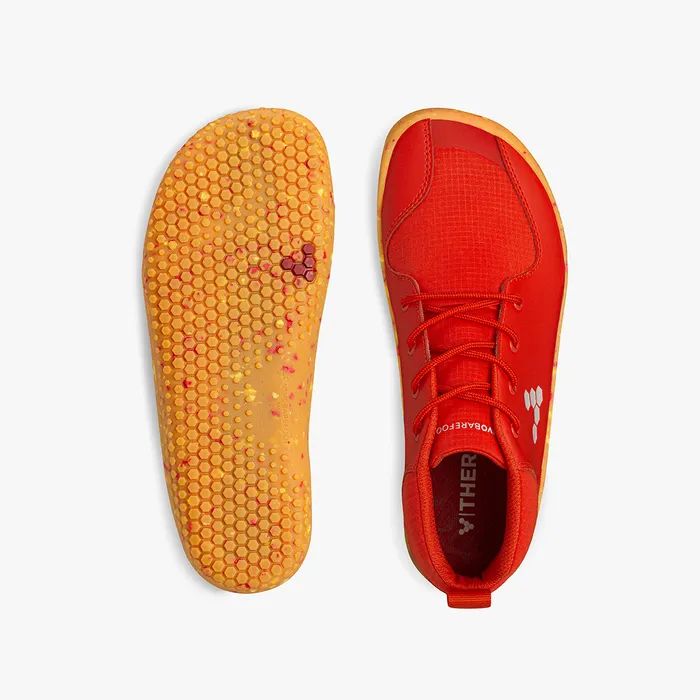 VIVOBAREFOOT | KIDS PRIMUS BOOTIE II ALL WEATHER JUNIORS-FIERY CORAL