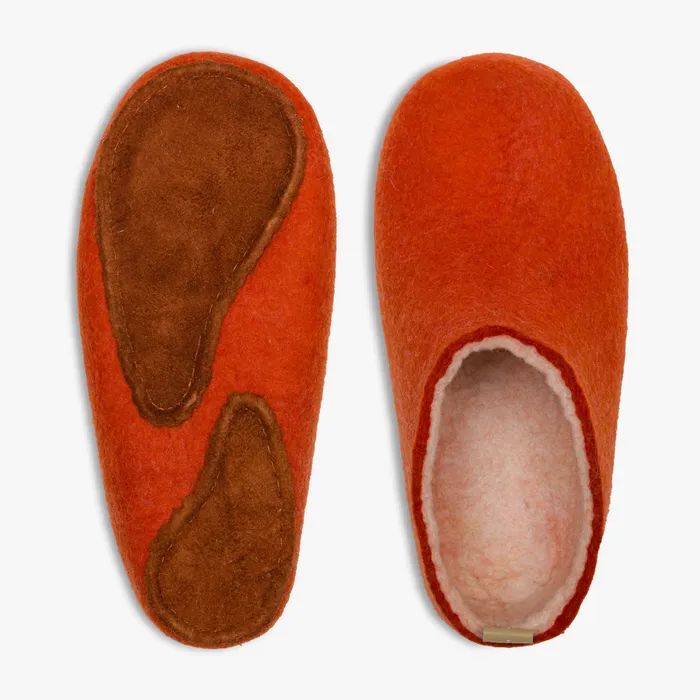 VIVOBAREFOOT | MEN'S MIM FELT SLIPPER-ORANGE