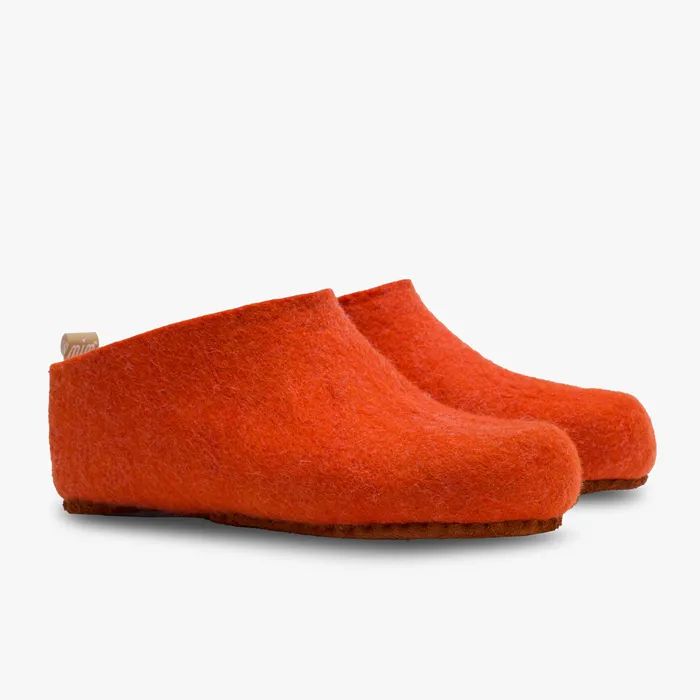 VIVOBAREFOOT | MEN'S MIM FELT SLIPPER-ORANGE