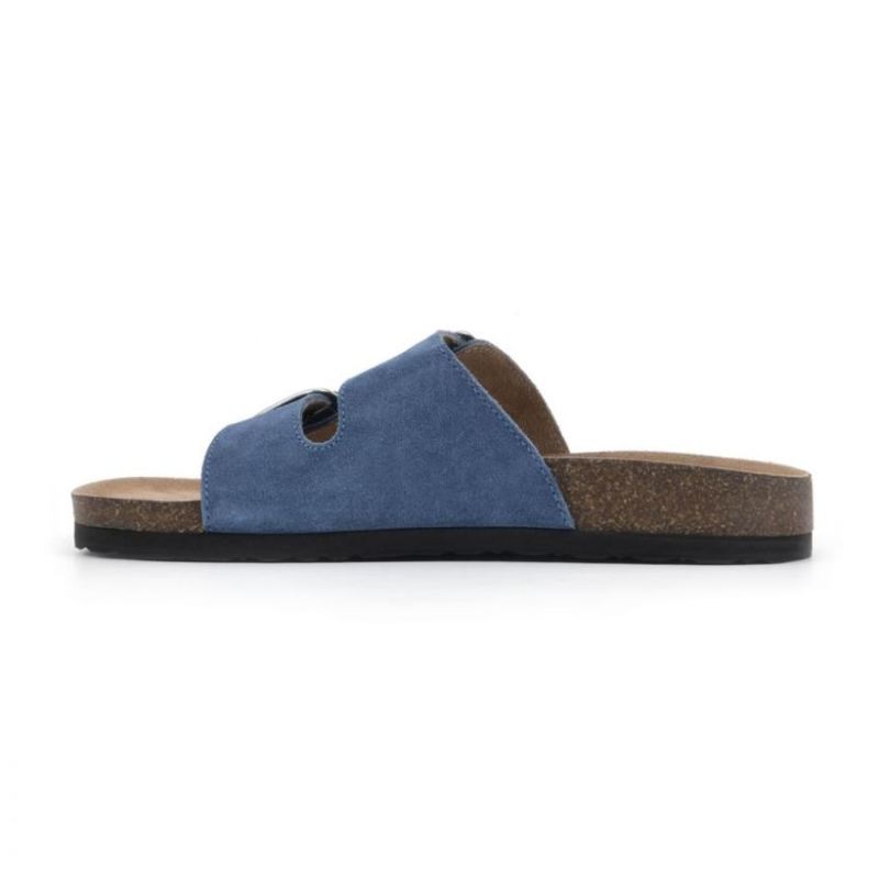 White Mountain | Women's Helga Footbeds Sandal-Denim Blue