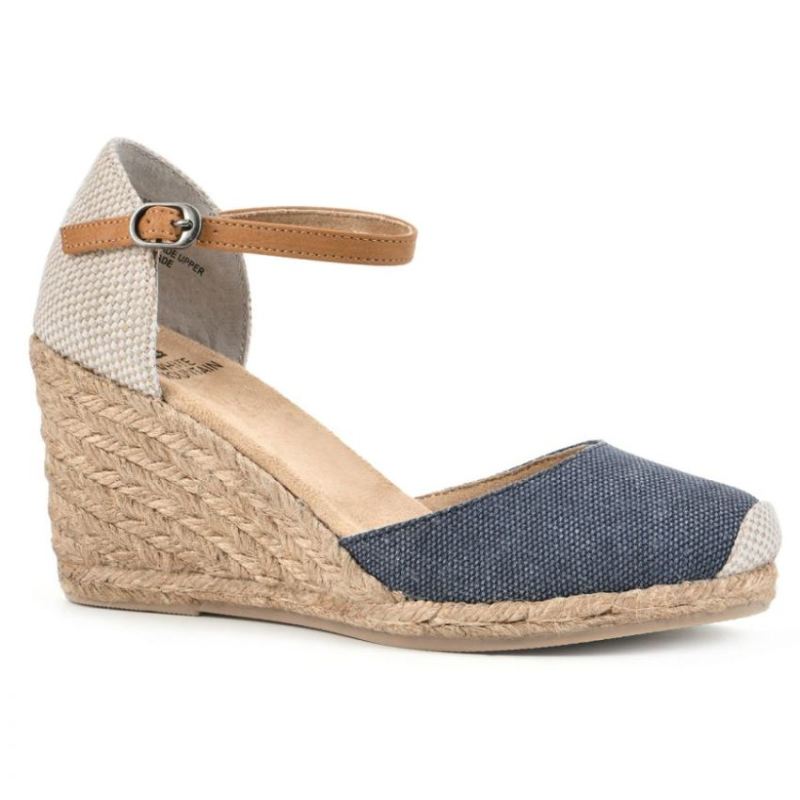 White Mountain | Women's Mamba Wedge-Denim Blue Fabric