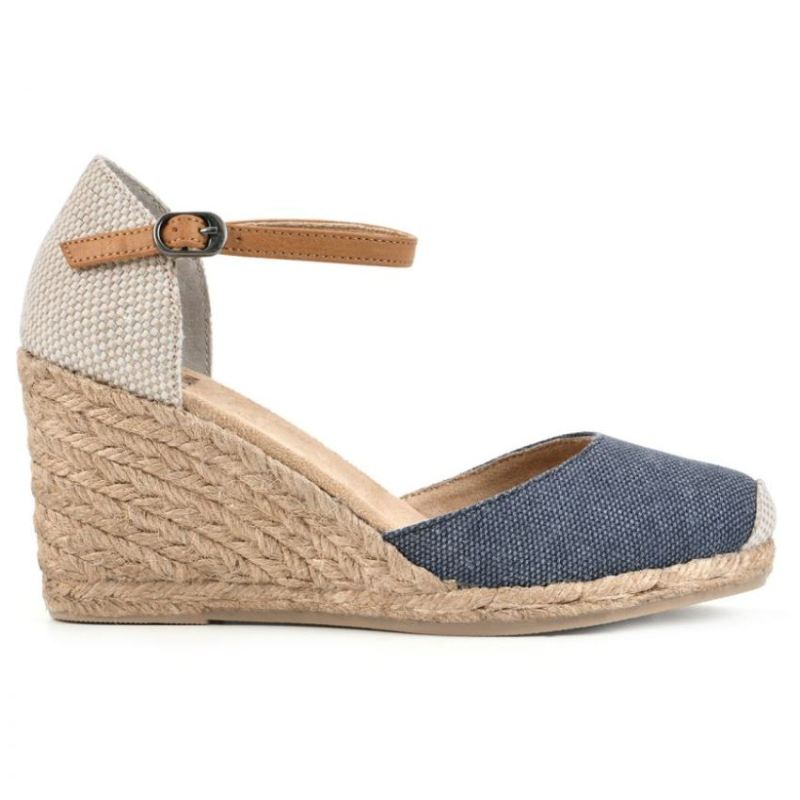 White Mountain | Women's Mamba Wedge-Denim Blue Fabric