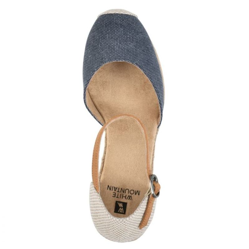 White Mountain | Women's Mamba Wedge-Denim Blue Fabric