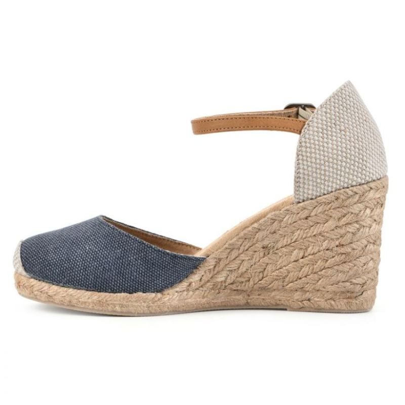 White Mountain | Women's Mamba Wedge-Denim Blue Fabric