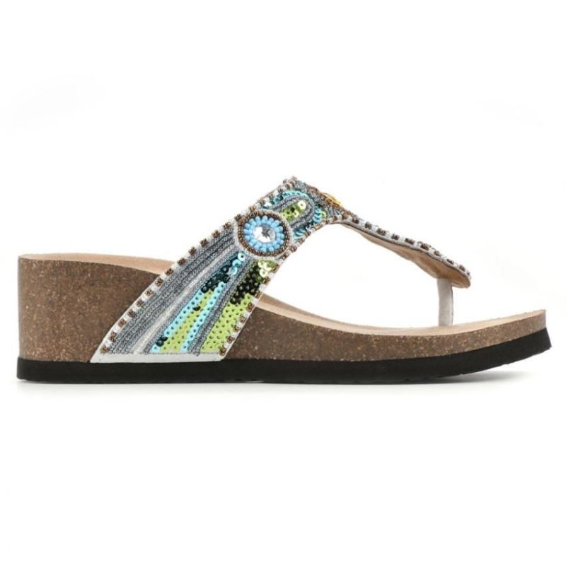 White Mountain | Women's Bluejay Leather Sandal-Beige