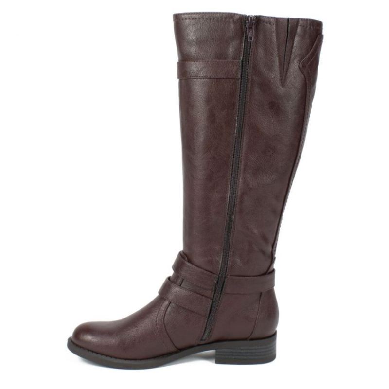 White Mountain | Women's Loyal Wide Calf Tall Boot-Brown