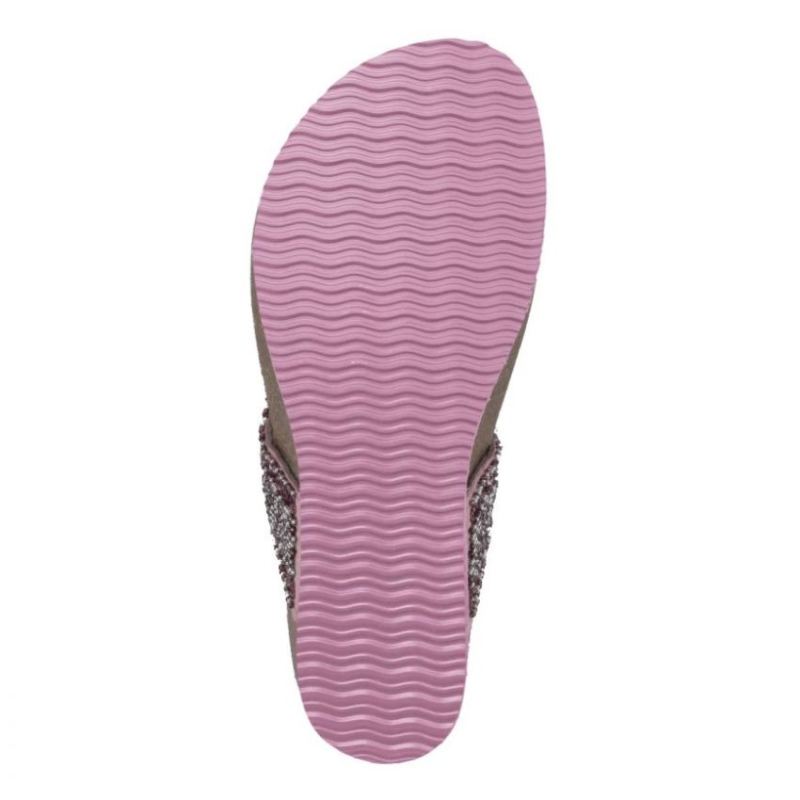 White Mountain | Women's Blast Leather Footbeds Sandal-Pink