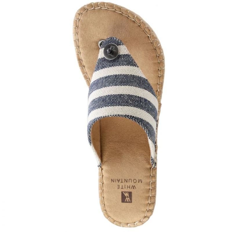 White Mountain | Women's Beachball Wedge Sandal-Navy