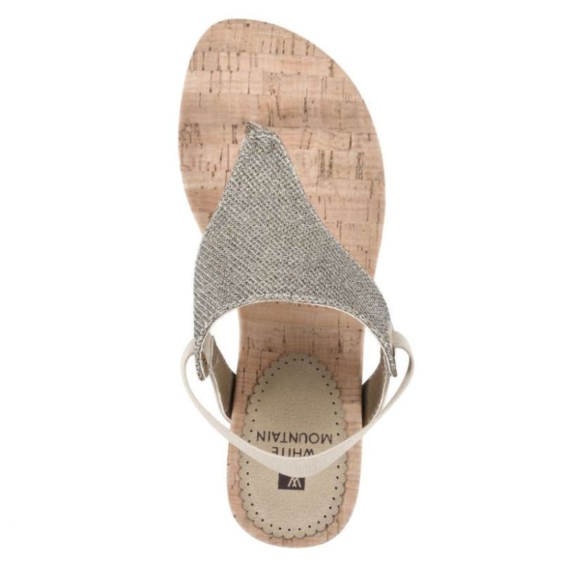 White Mountain | Women's All Good Wedge Sandal-Light Gold