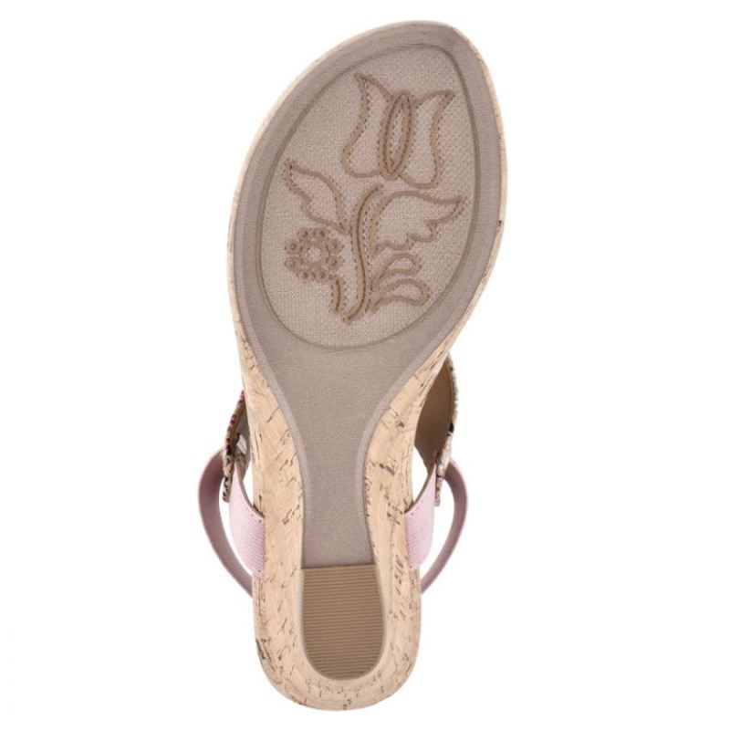 White Mountain | Women's All Good Wedge Sandal-Blush Snake Multi Faux Leather