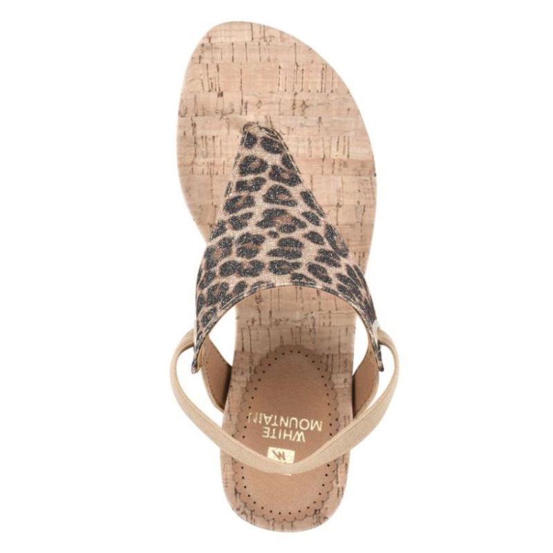 White Mountain | Women's All Good Wedge Sandal-Leopard Print Glitter