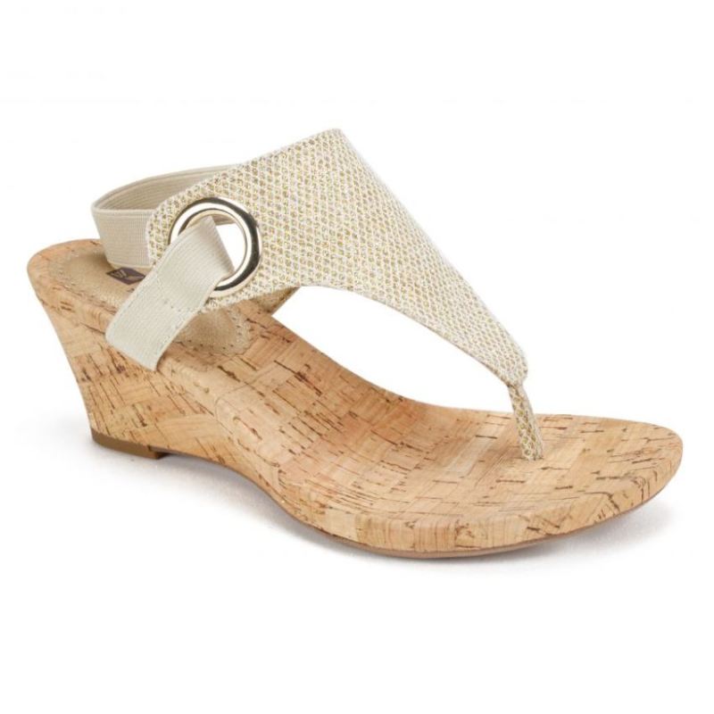 White Mountain | Women's Aida Wedge Sandal-Gold