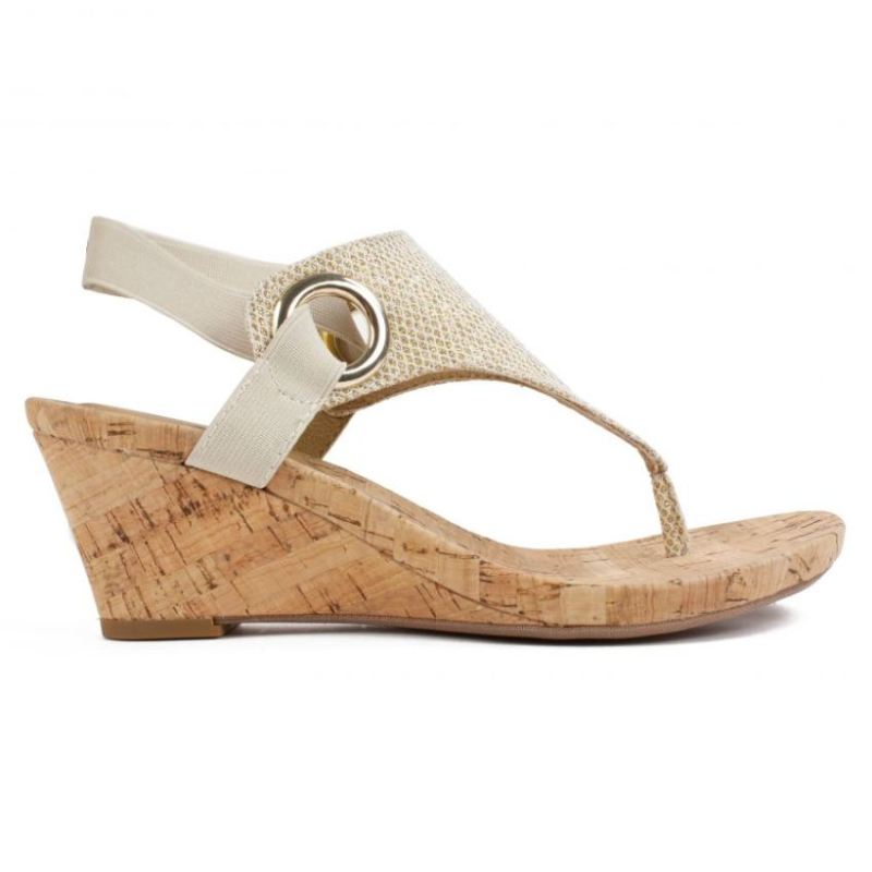 White Mountain | Women's Aida Wedge Sandal-Gold