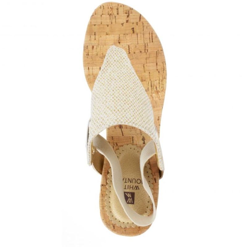 White Mountain | Women's Aida Wedge Sandal-Gold