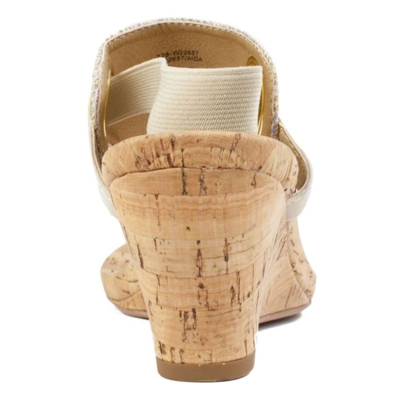 White Mountain | Women's Aida Wedge Sandal-Gold