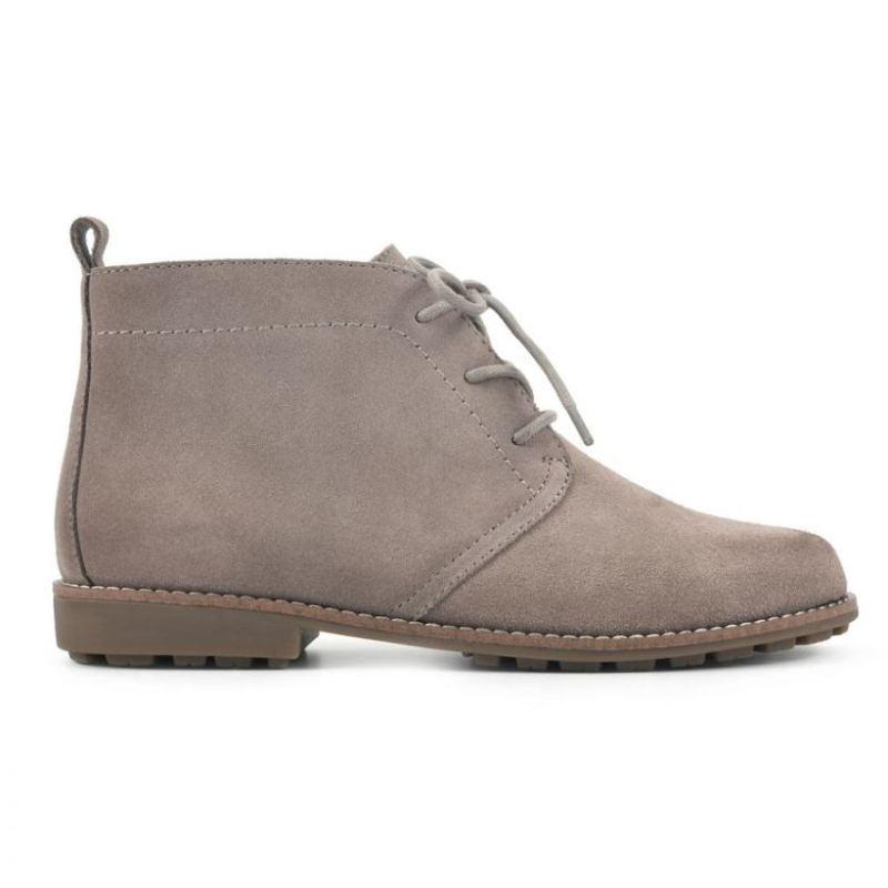 White Mountain | Women's Auburn Wide Suede Bootie-Taupe Suede