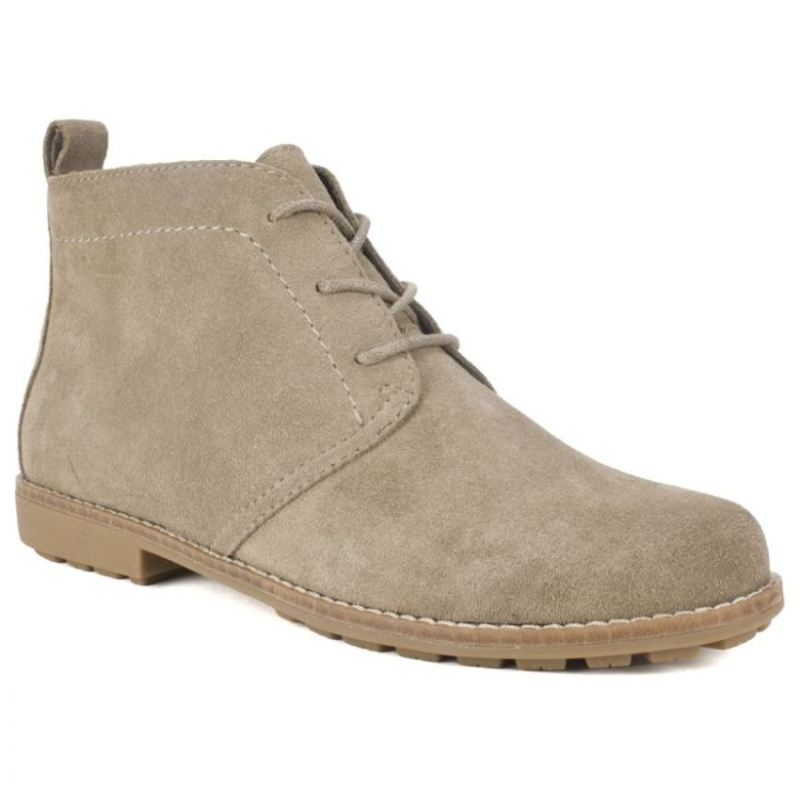 White Mountain | Women's Auburn Suede Bootie-Taupe Suede