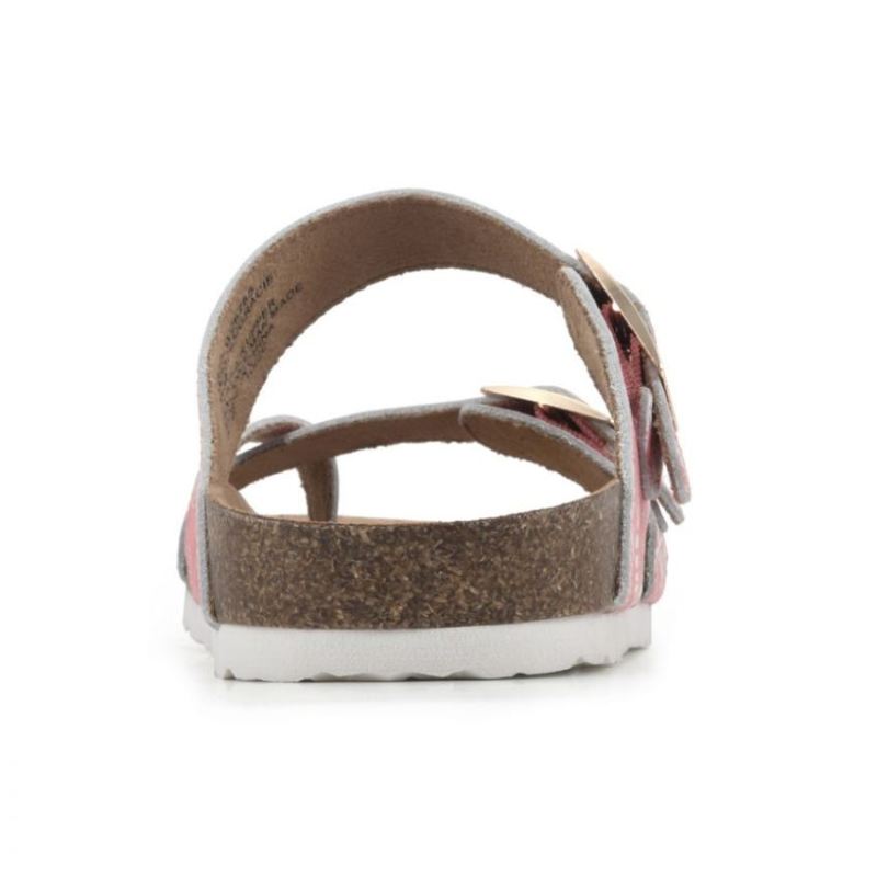 White Mountain | Women's Gracie Leather Footbeds Sandal-Coral