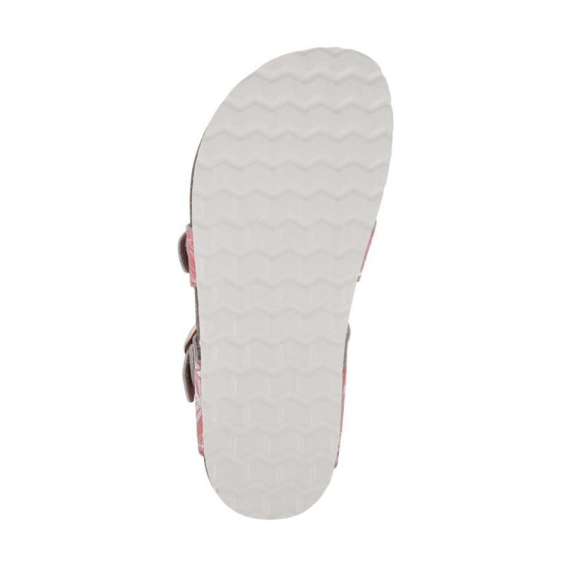 White Mountain | Women's Gracie Leather Footbeds Sandal-Coral