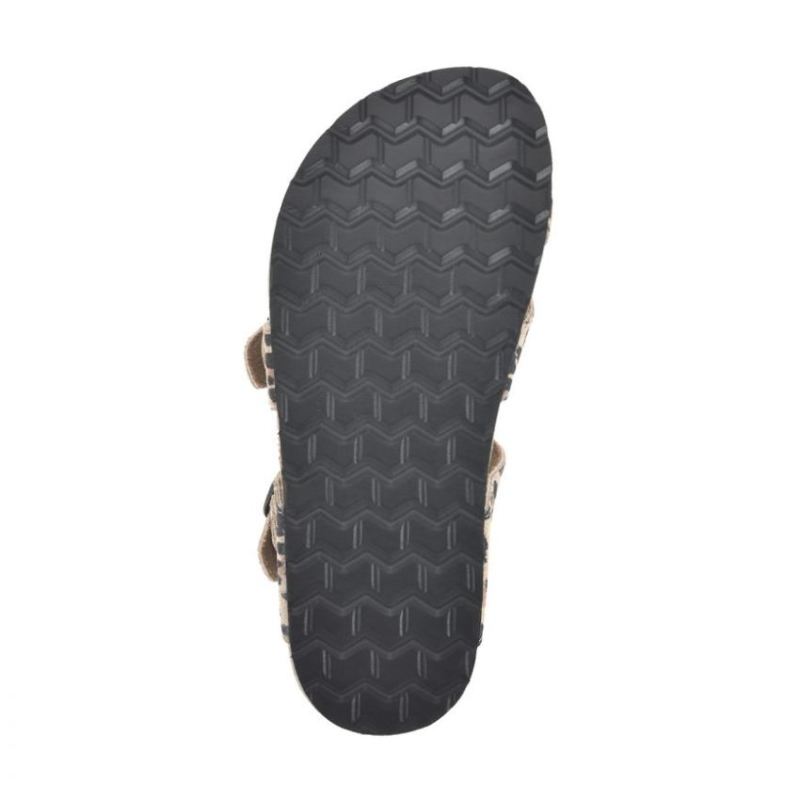 White Mountain | Women's Gracie Leather Footbeds Sandal-Natural Leopard