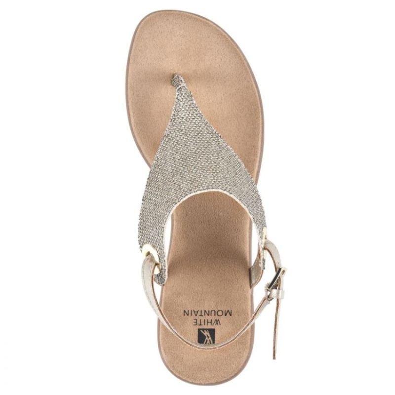 White Mountain | Women's London Sandal-Gold Glitter