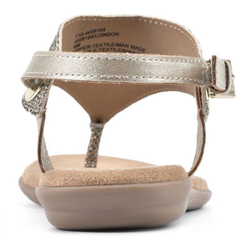 White Mountain | Women's London Sandal-Gold Glitter