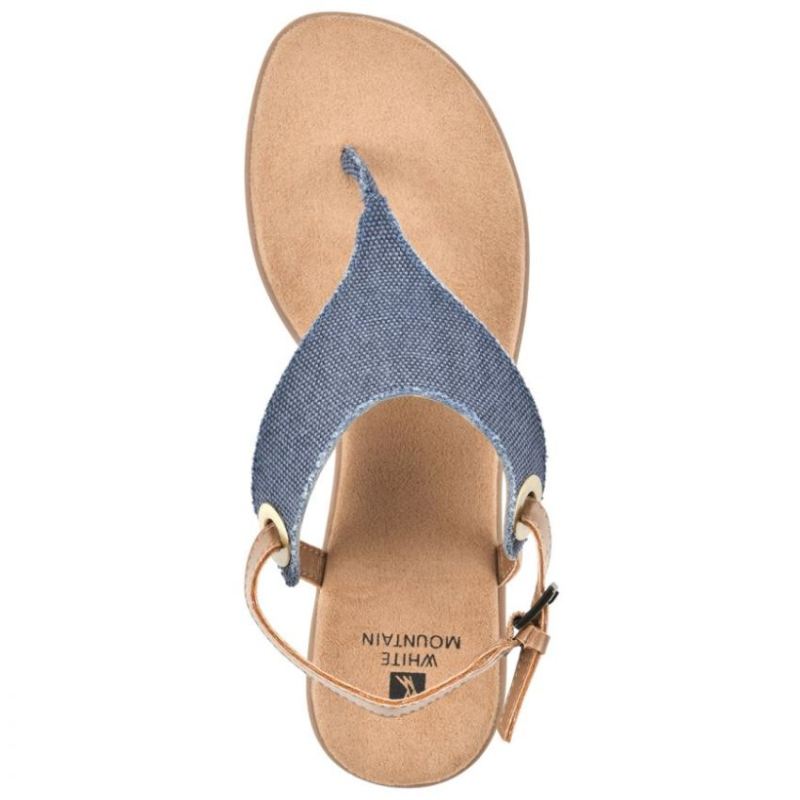 White Mountain | Women's London Sandal-Denim Blue Fabric